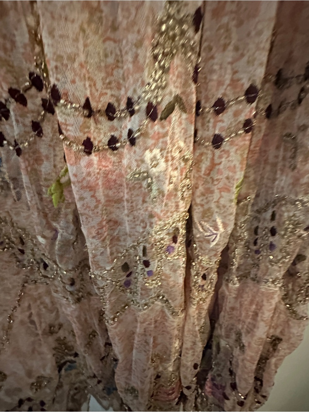 Free People Party Rosalie Beaded Tassels Embroidered Maxi Dress S - Picture 7 of 7